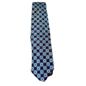 Stafford Men’s Silver Red Silk Geometric Abstract Designer Necktie